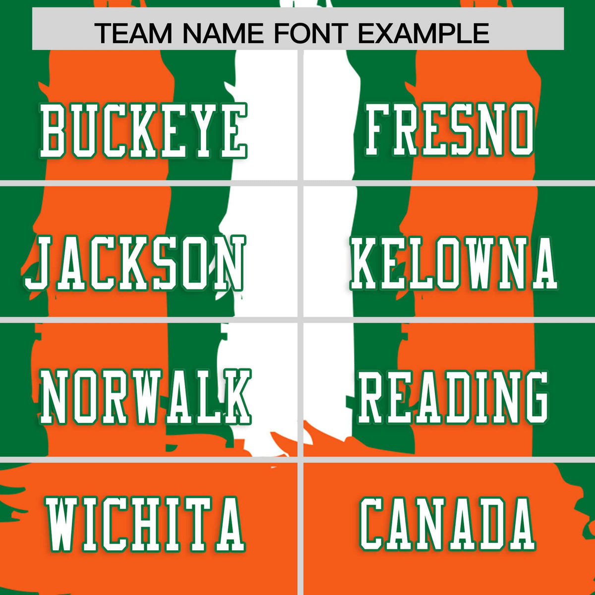 Custom Kelly Green Orange and White Graffiti Pattern Practice American Football Jerseys