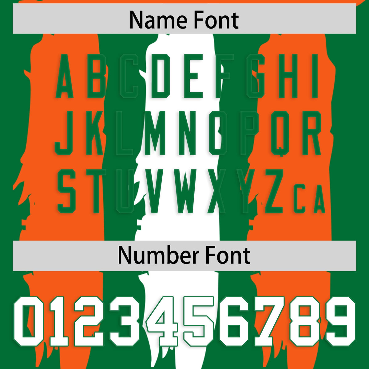 Custom Kelly Green Orange and White Graffiti Pattern Practice American Football Jerseys
