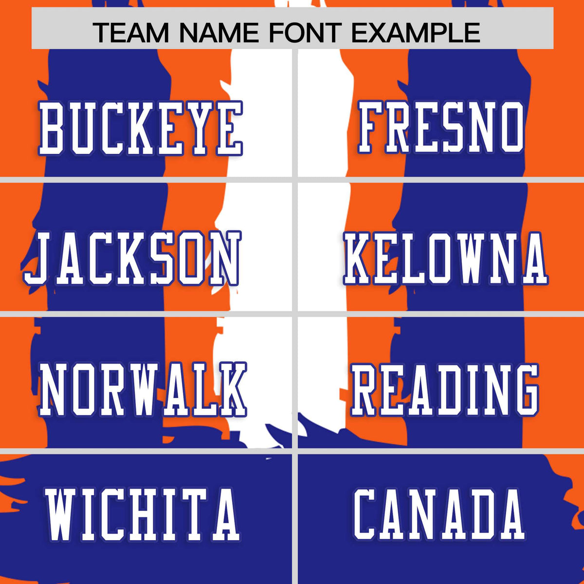 Custom Orange Royal and White Graffiti Pattern Practice American Football Jerseys