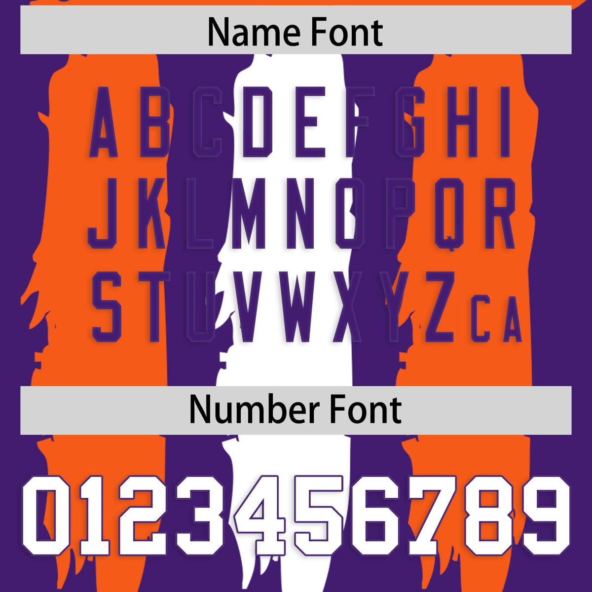 Custom Purple Orange and White Graffiti Pattern Practice American Football Jerseys