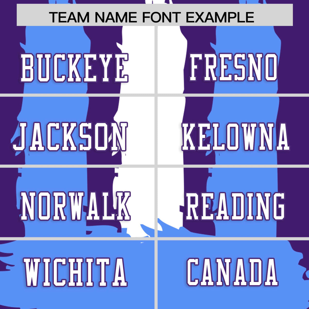 Custom Purple Powder Blue and White Graffiti Pattern Practice American Football Jerseys