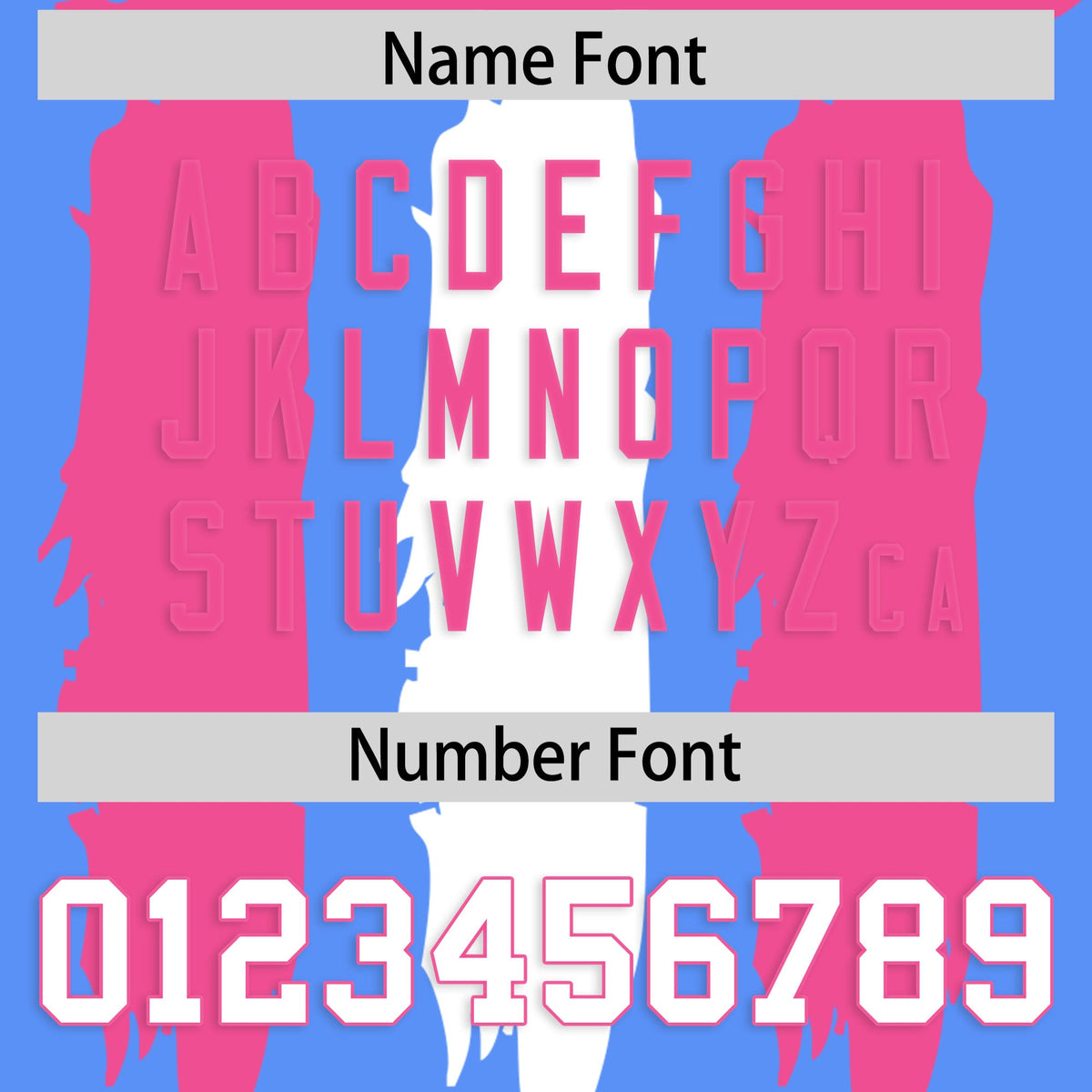 Custom Powder Blue Pink and White Graffiti Pattern Practice American Football Jerseys