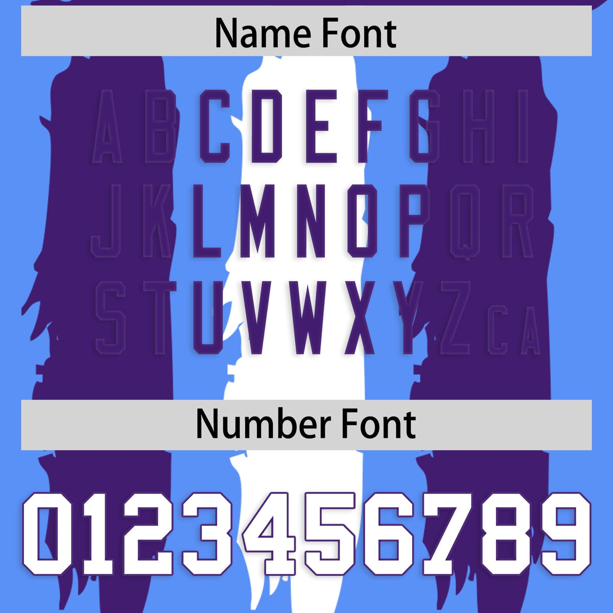 Custom Powder Blue Purple and White Graffiti Pattern Practice American Football Jerseys