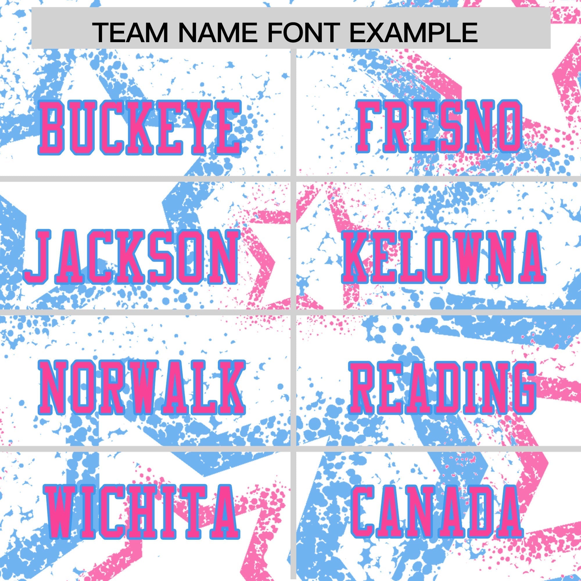 Custom White Powder Blue-Pink Personalized Star Graffiti Pattern Authentic Football Jersey