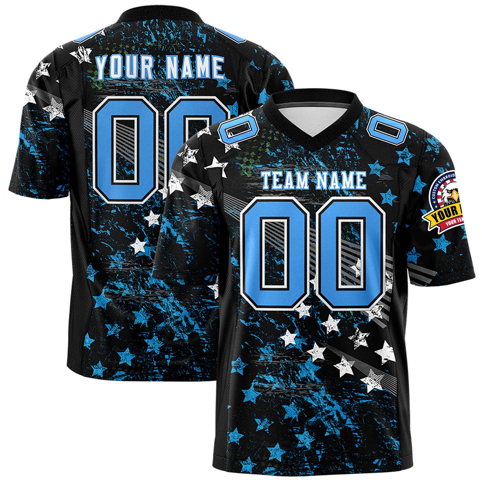 Custom Personalized Printed Graffiti Pattern Design Authentic Football Jersey