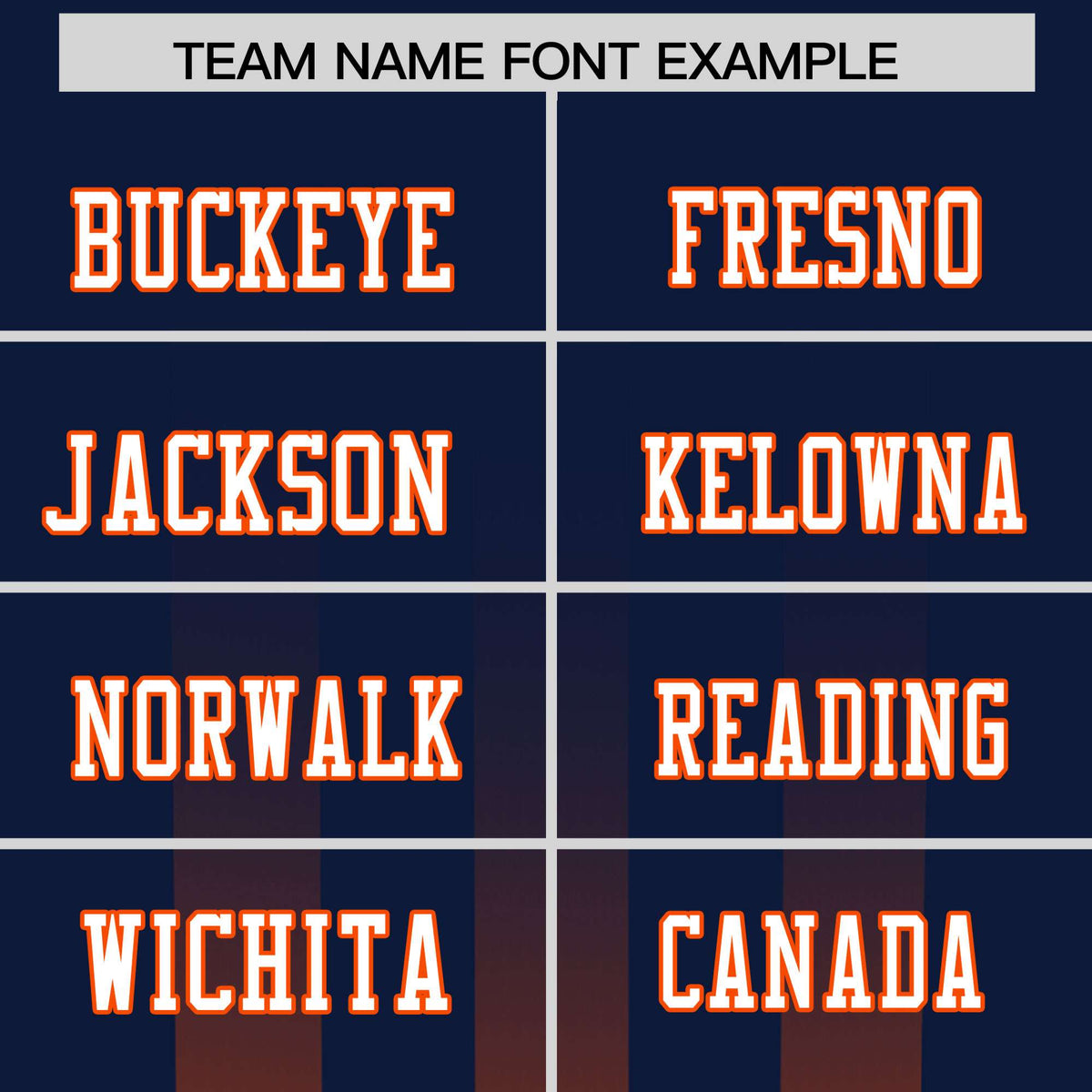 Custom Navy Orange Vertical Fine Stripe Gradient Fashion Personalized Team American Football Jersey