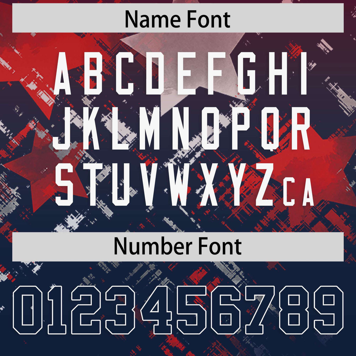 Custom Red Navy Personalized Star Gradient Authentic American Football Jersey