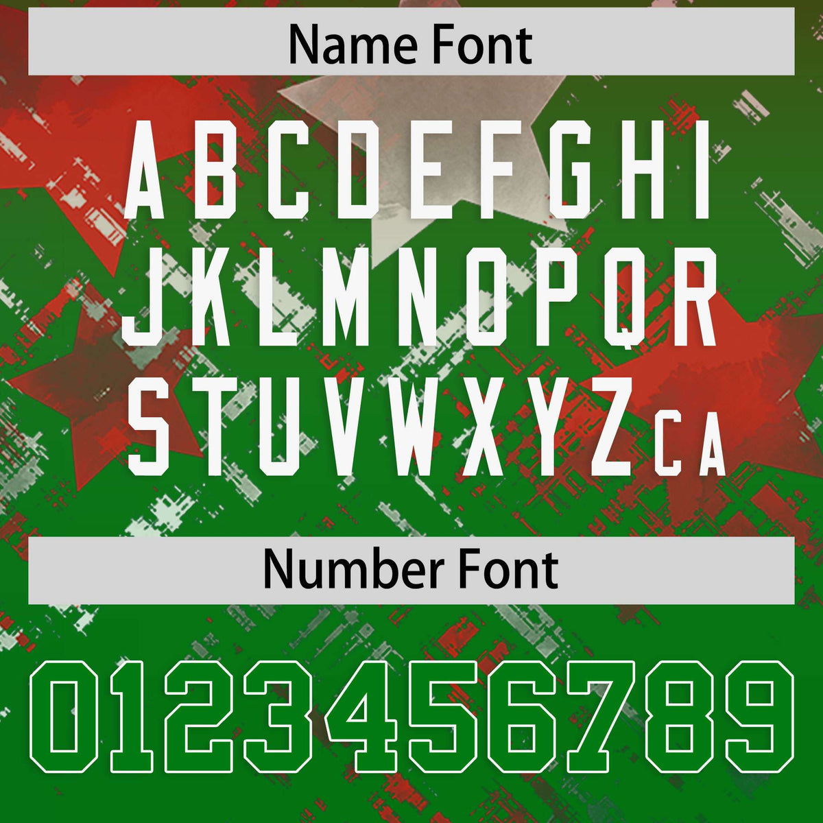 Custom Red Kelly Green Personalized Star Gradient Authentic American Football Jersey