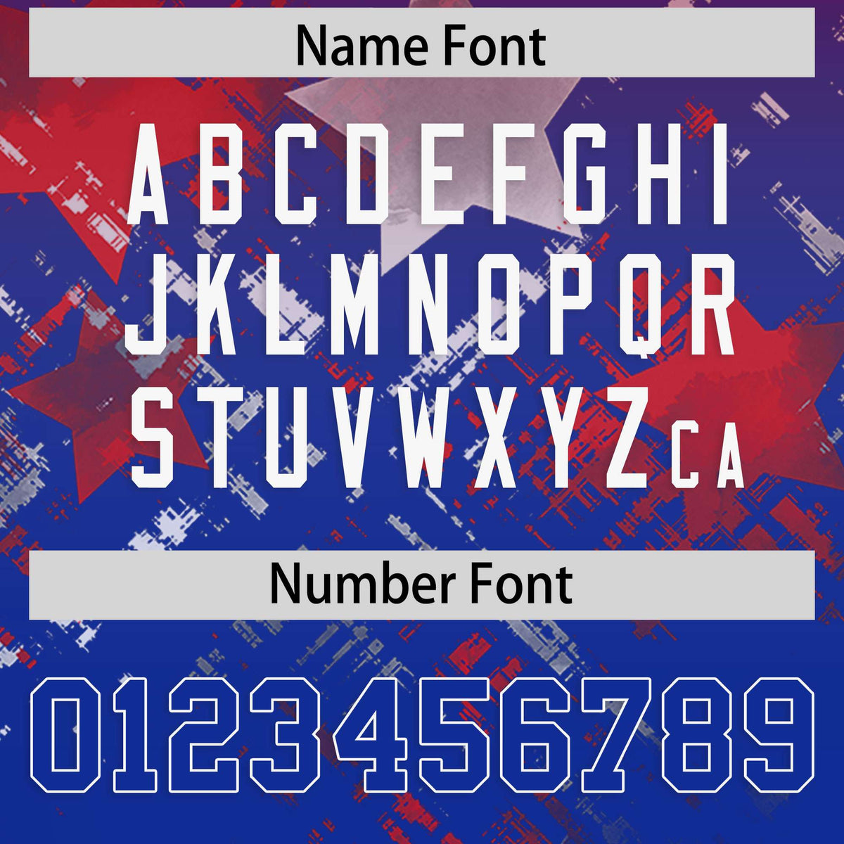 Custom Red Royal Personalized Star Gradient Authentic American Football Jersey