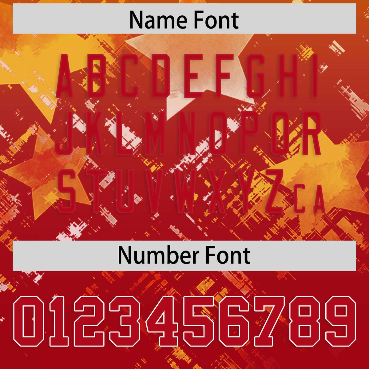 Custom Gold Red Personalized Star Gradient Authentic American Football Jersey