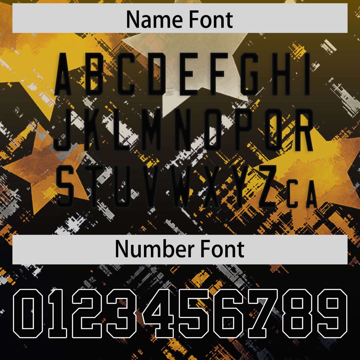 Custom Yellow Black Personalized Star Gradient Authentic American Football Jersey