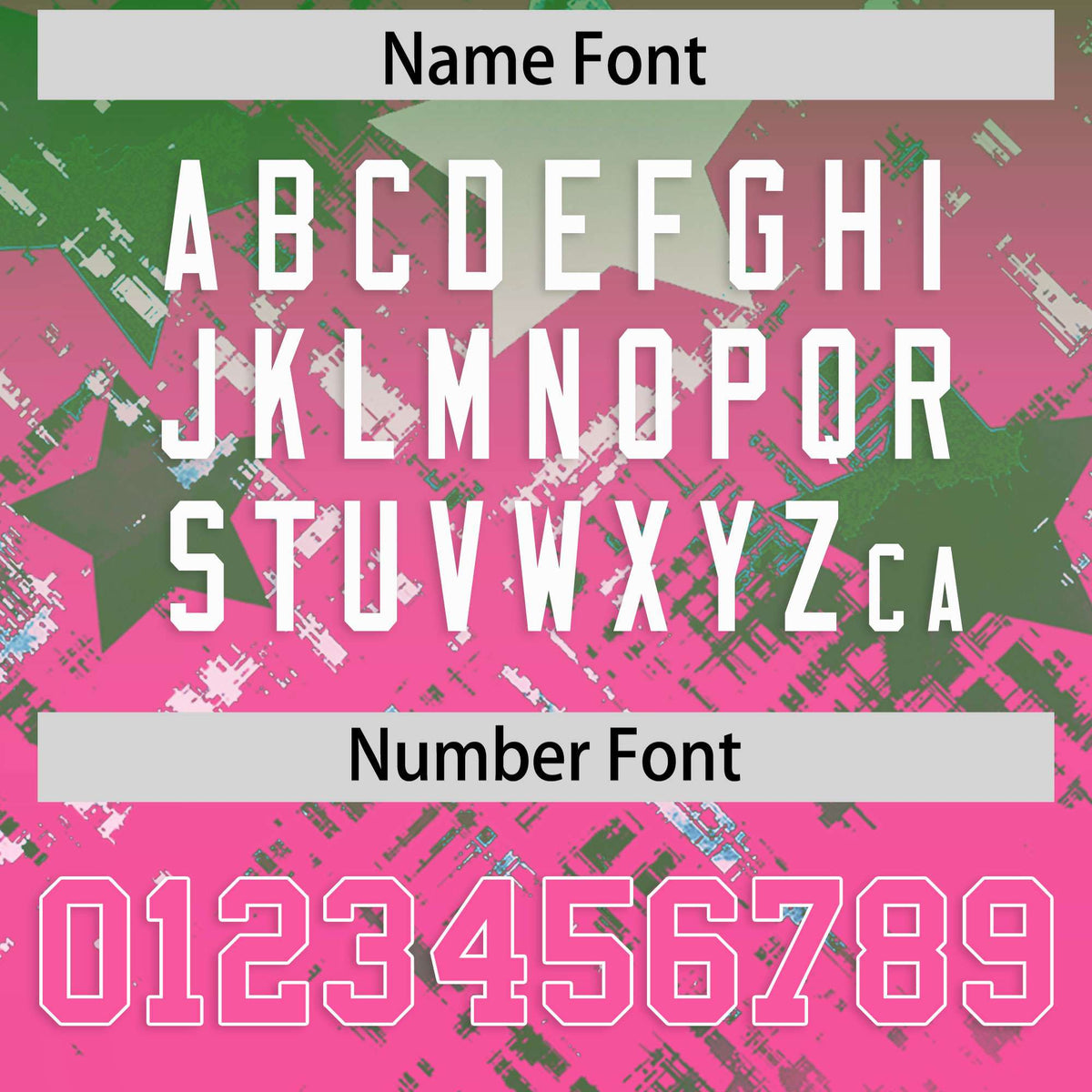 Custom Kelly Green Pink Personalized Star Gradient Authentic American Football Jersey