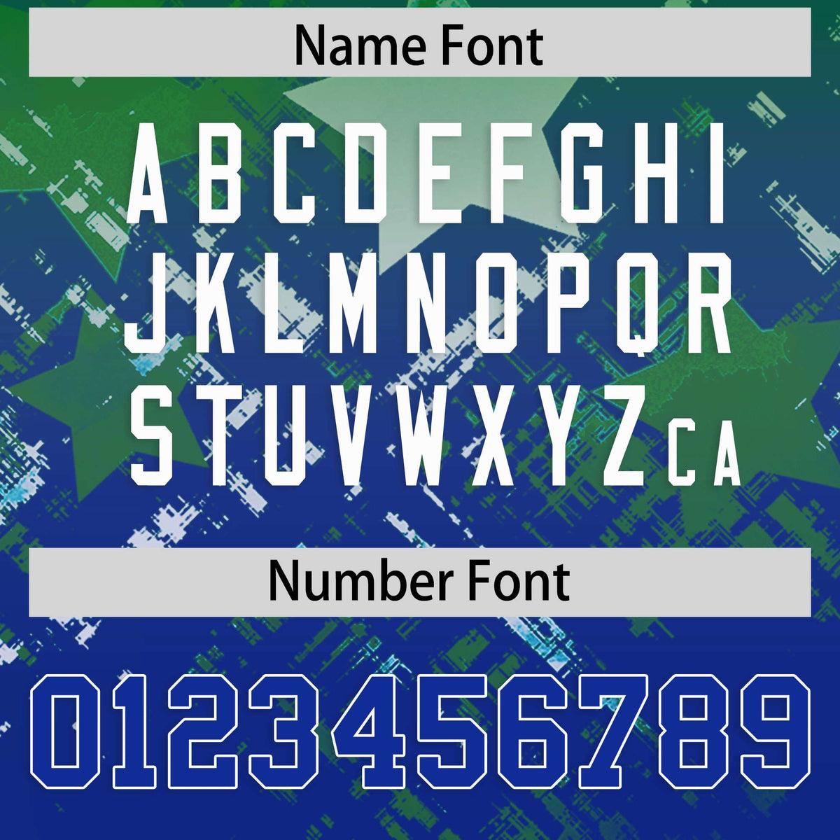 Custom Kelly Green Royal Personalized Star Gradient Authentic American Football Jersey