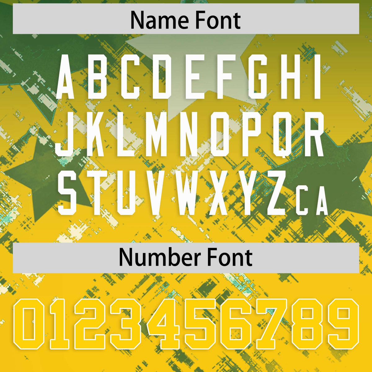 Custom Green Gold Personalized Star Gradient Authentic American Football Jersey