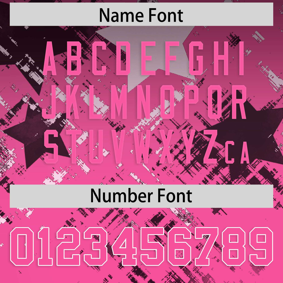 Custom Black Pink Personalized Star Gradient Authentic American Football Jersey