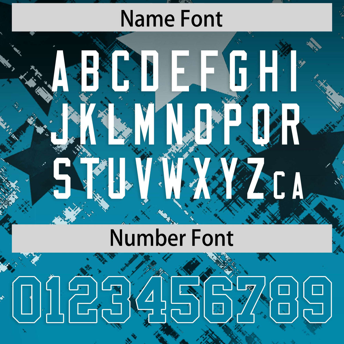 Custom Black Aqua Personalized Star Gradient Authentic American Football Jersey