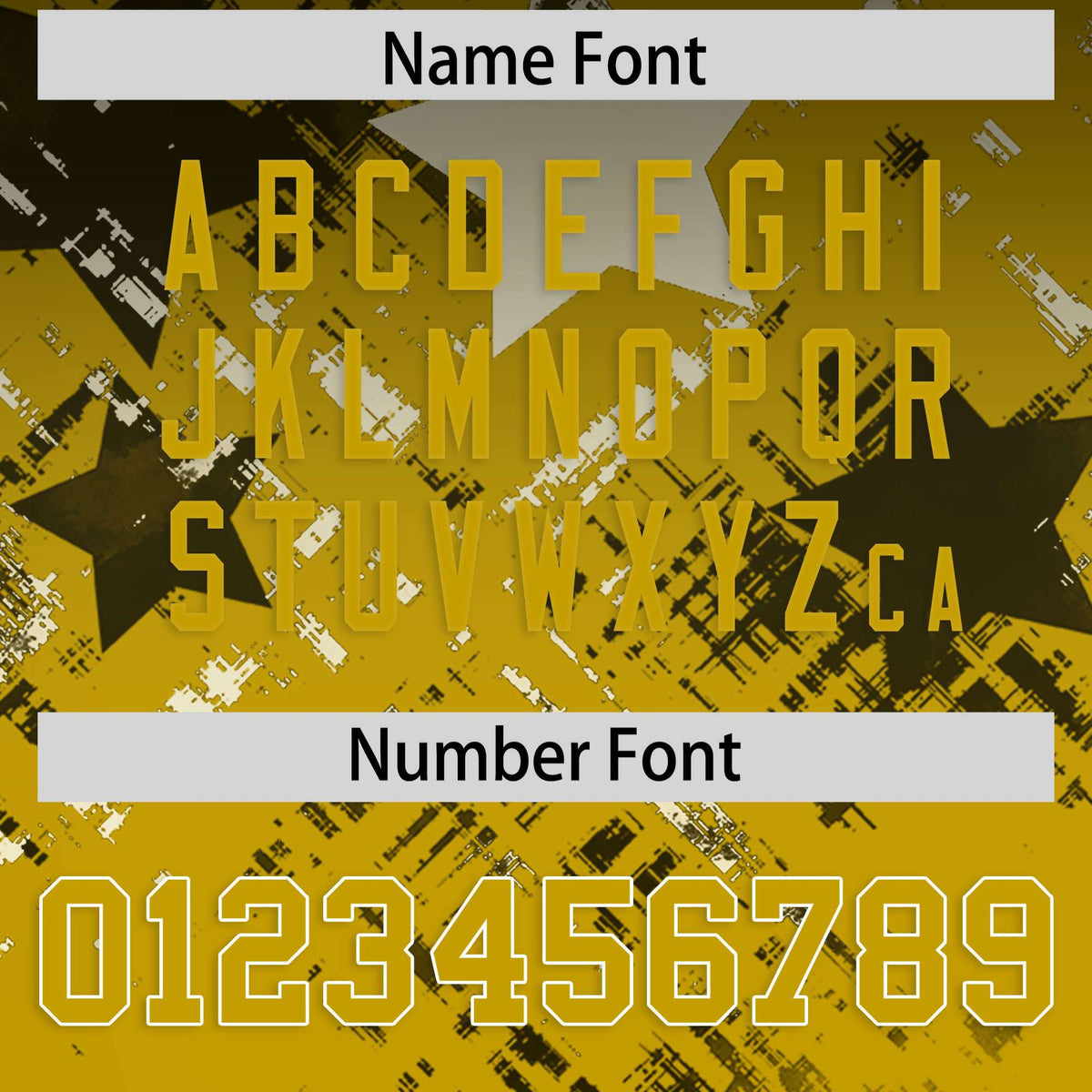 Custom Black Old Gold Personalized Star Gradient Authentic American Football Jersey