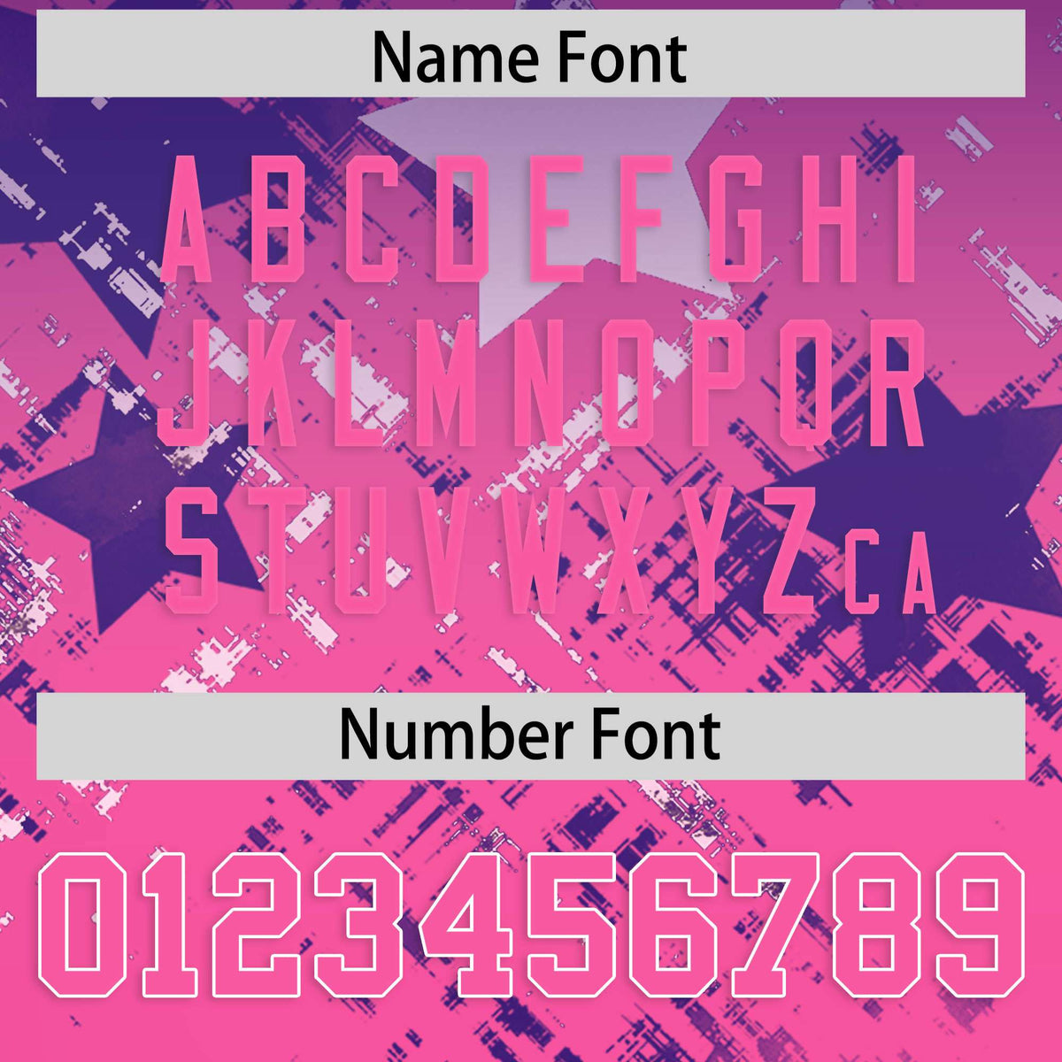 Custom Purple Pink Personalized Star Gradient Authentic American Football Jersey