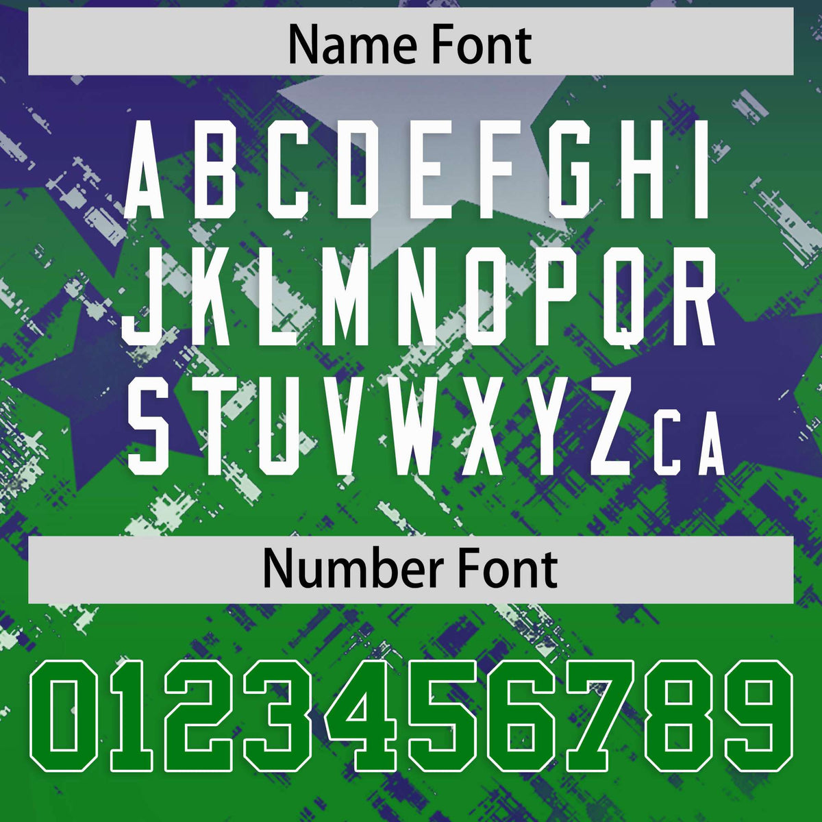 Custom Purple Kelly Green Personalized Star Gradient Authentic American Football Jersey