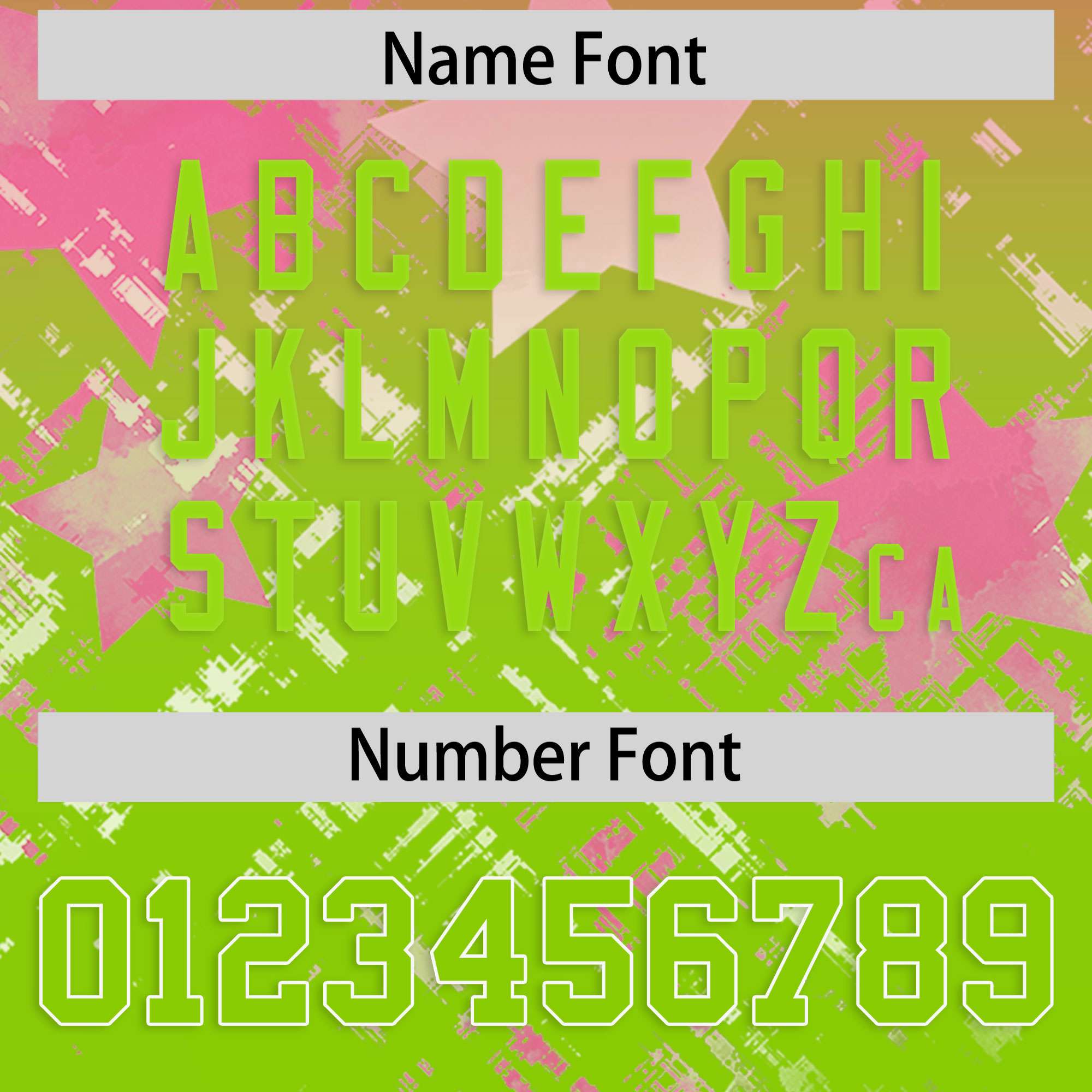 Custom Pink Neon Green Personalized Star Gradient Authentic American Football Jersey