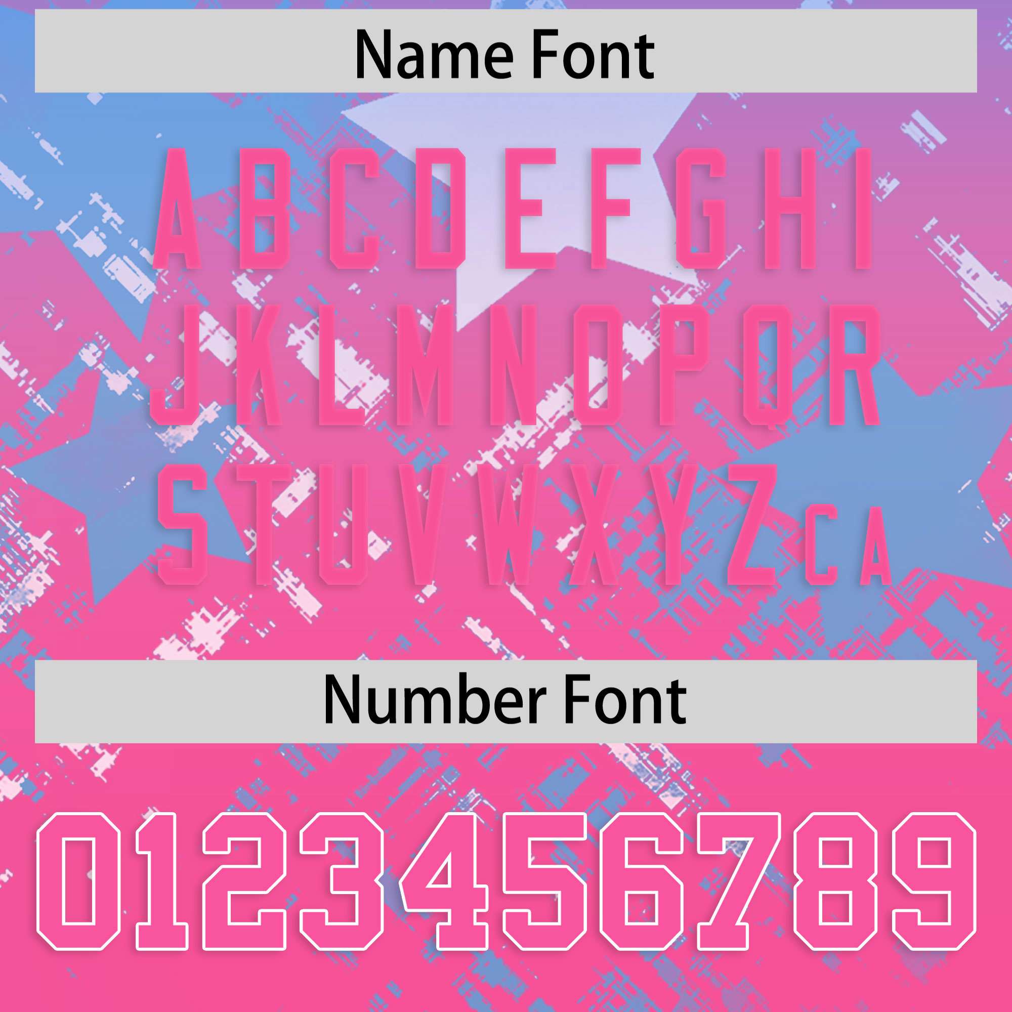 Custom Light Blue Pink Personalized Star Gradient Authentic American Football Jersey