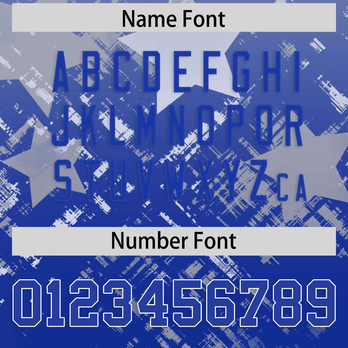 Custom Grey Royal Personalized Star Gradient Authentic American Football Jersey