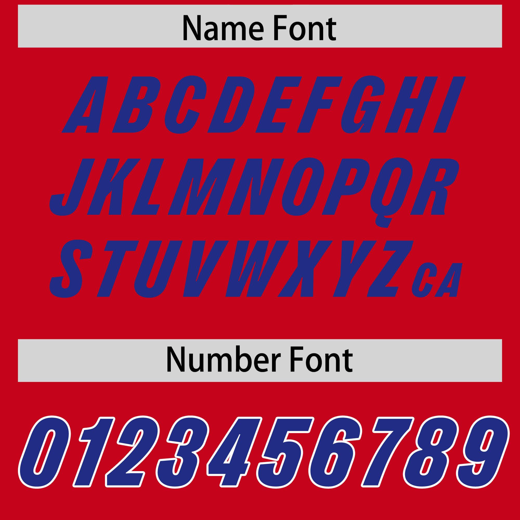 Custom Red Royal and White Side Stripe Pattern Authentic American Football Jersey