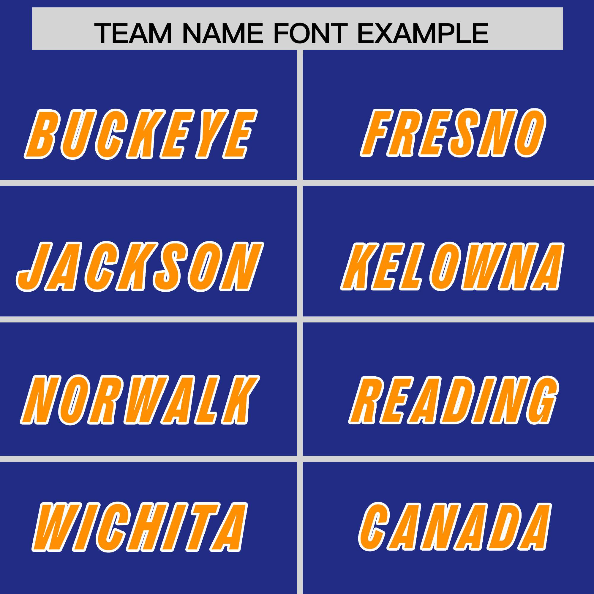 Custom Royal Gold Orange and White Side Stripe Pattern Authentic American Football Jersey