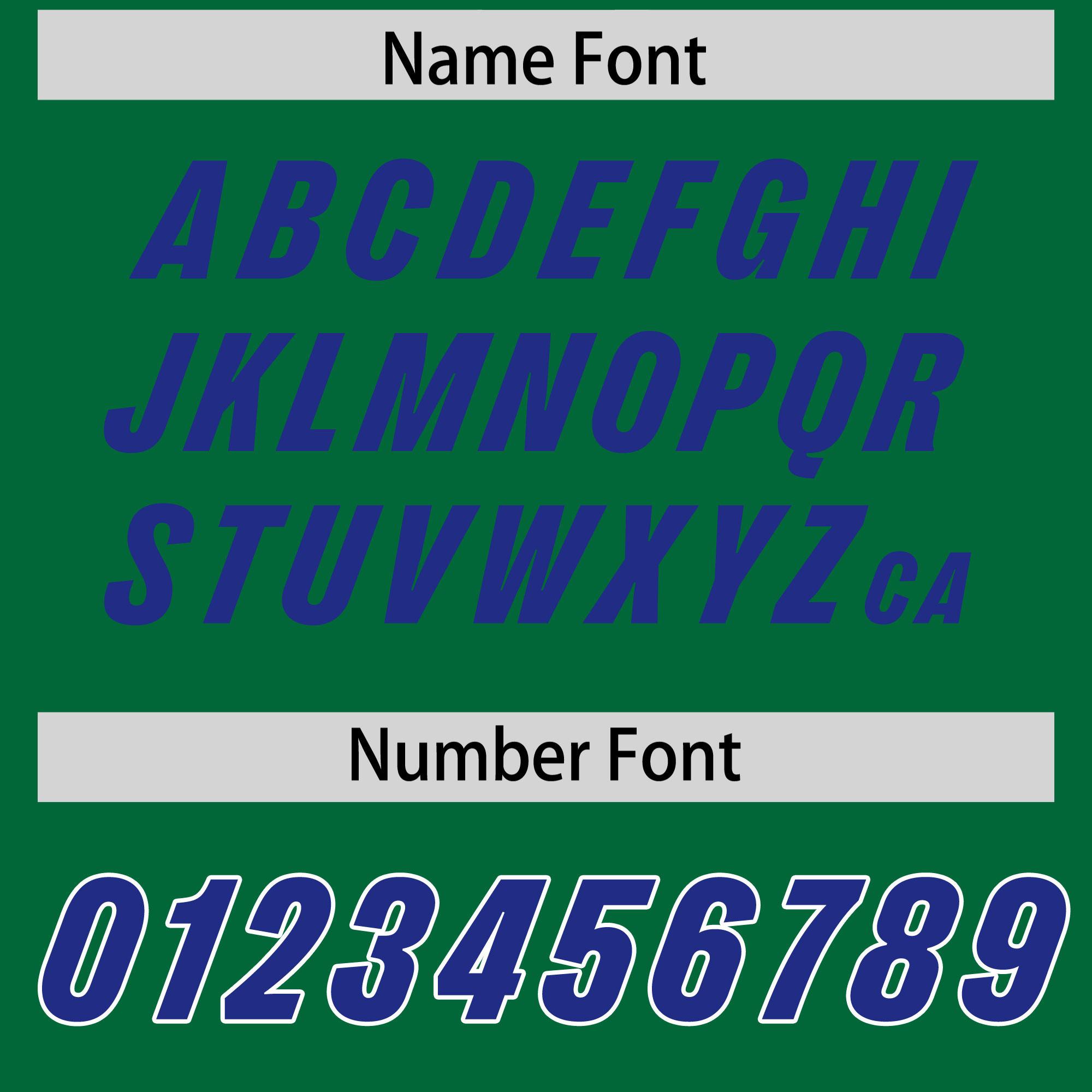 Custom Kelly Green Royal and White Side Stripe Pattern Authentic American Football Jersey
