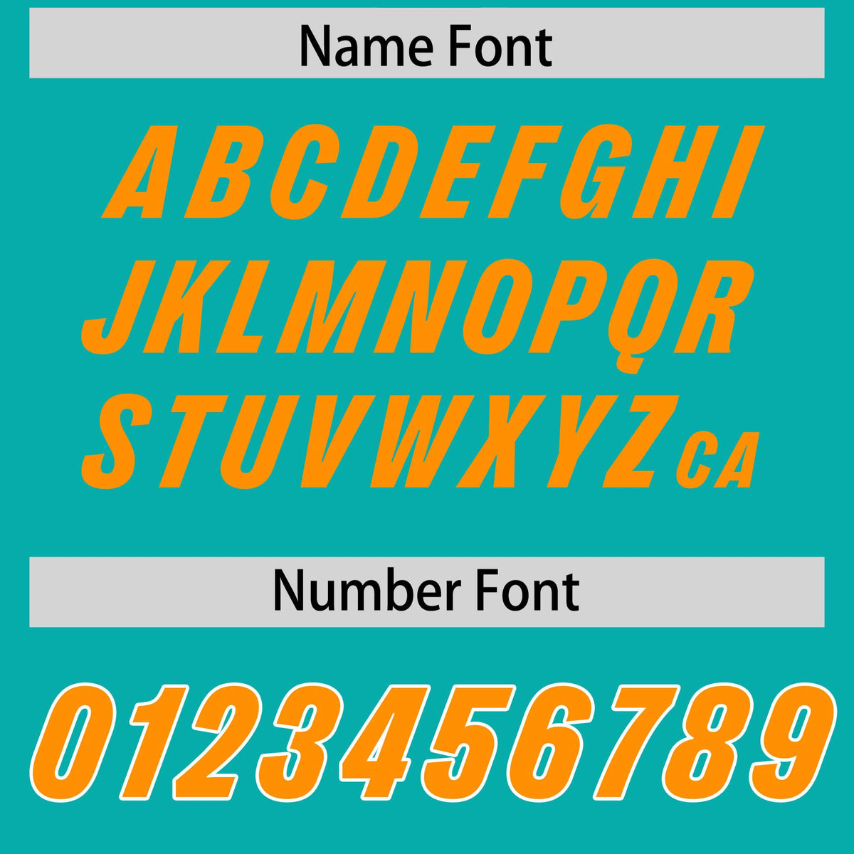 Custom Aqua Orange and White Side Stripe Pattern Authentic American Football Jersey