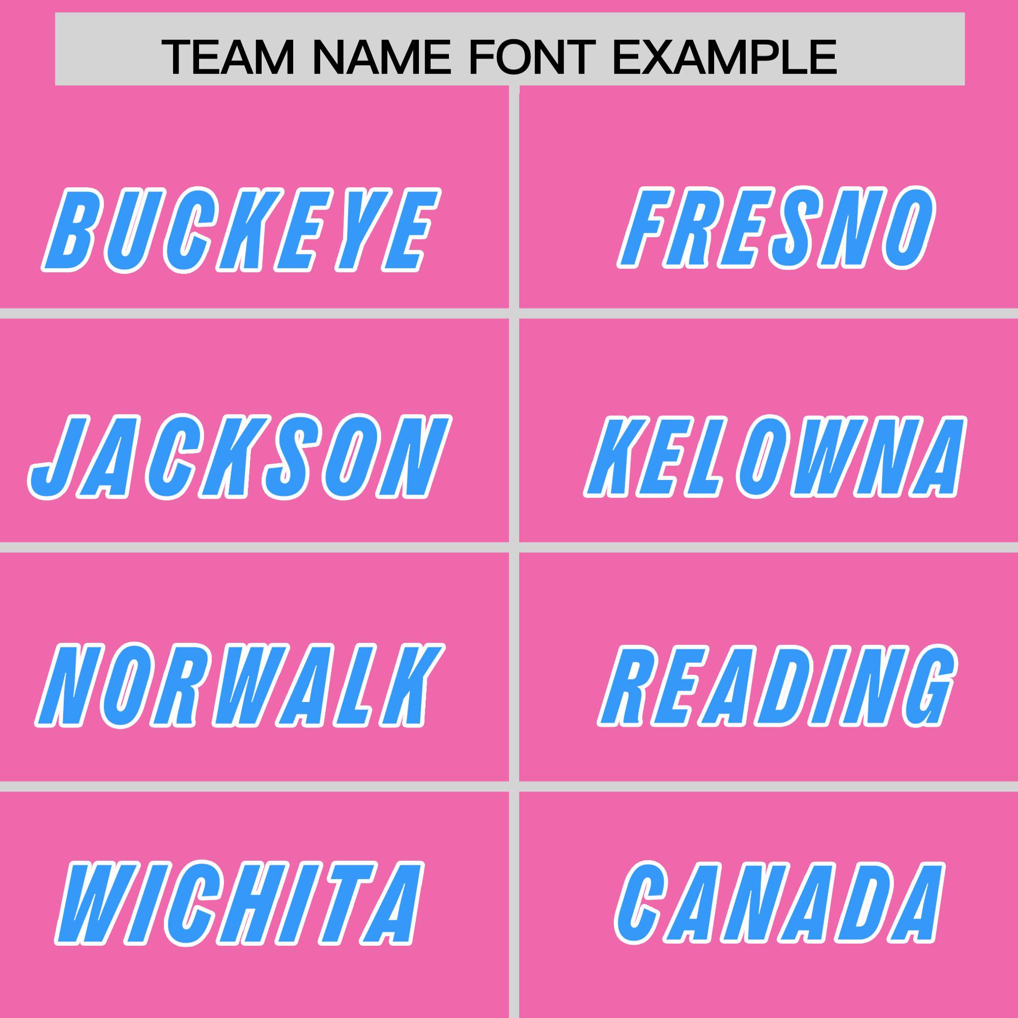 Custom Pink Light Blue and White Side Stripe Pattern Authentic American Football Jersey