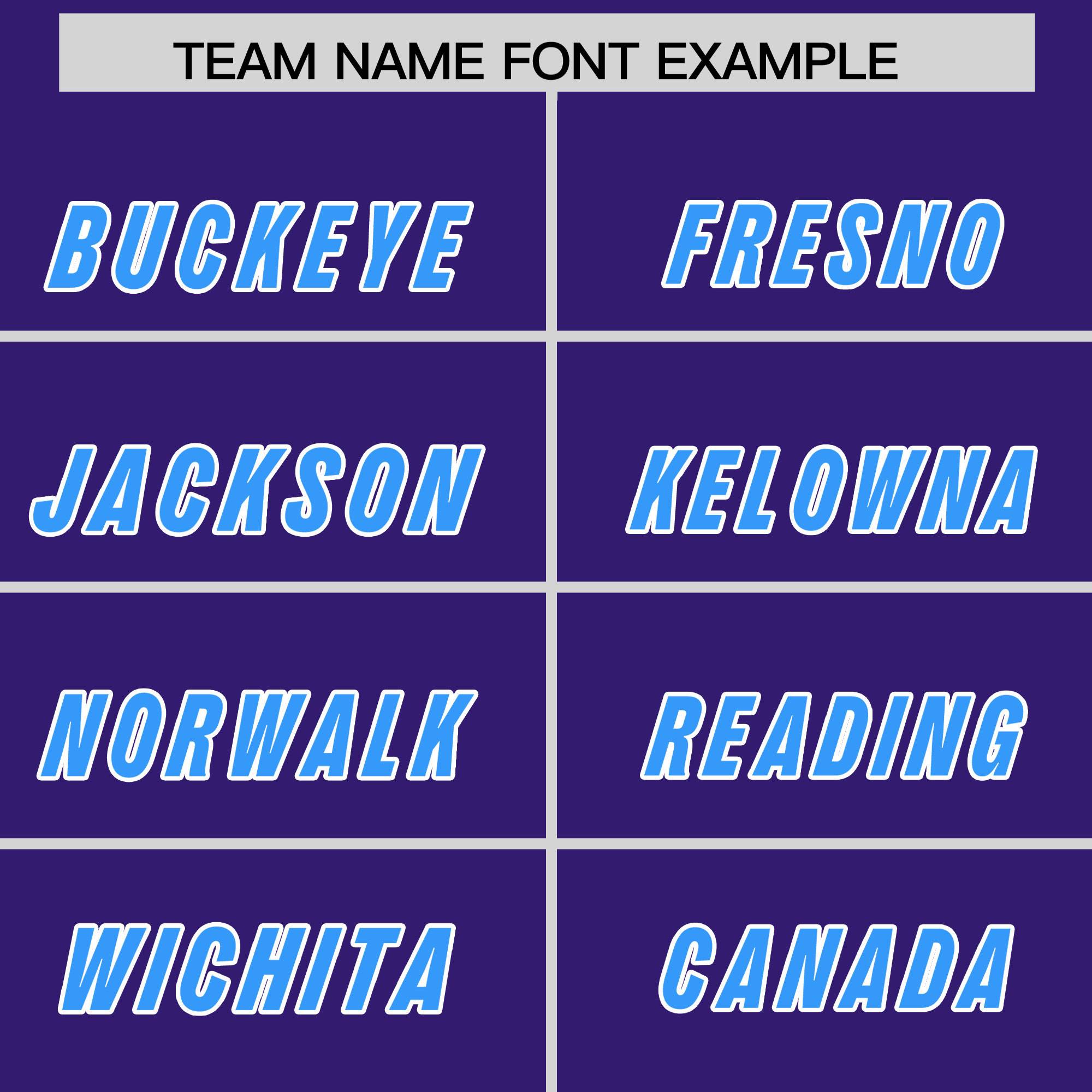 Custom Purple Light Blue and White Side Stripe Pattern Authentic American Football Jersey