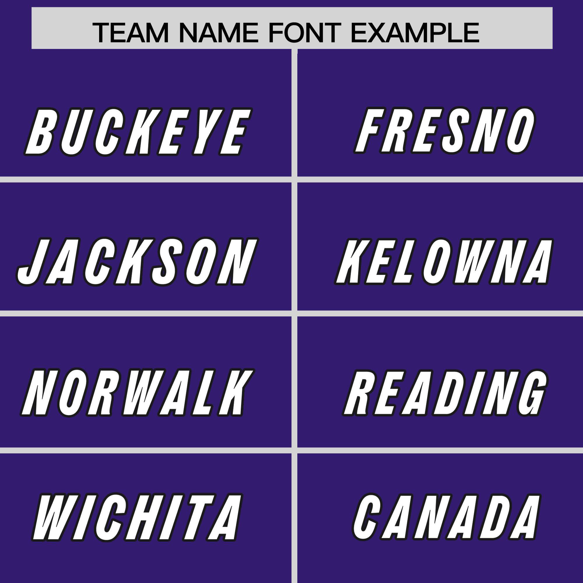Custom Purple Black and White Side Stripe Pattern Authentic American Football Jersey