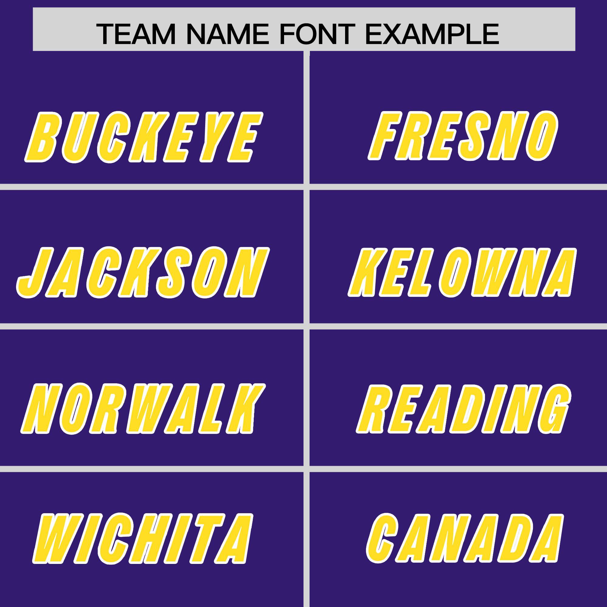 Custom Purple Gold and White Side Stripe Pattern Authentic American Football Jersey