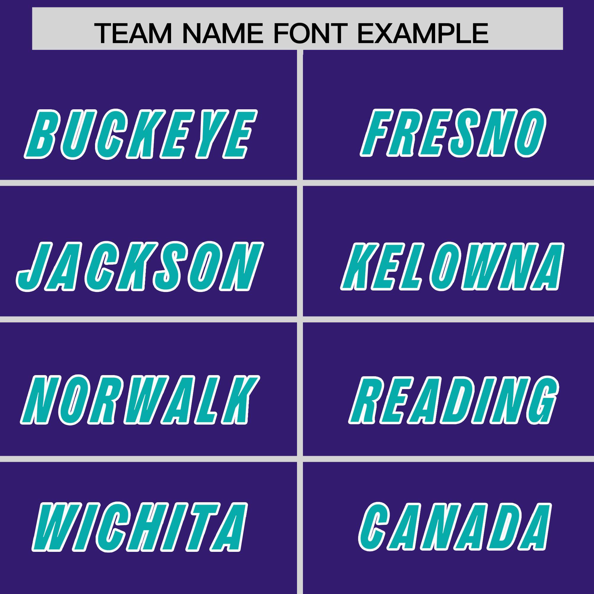Custom Purple Aqua and White Side Stripe Pattern Authentic American Football Jersey