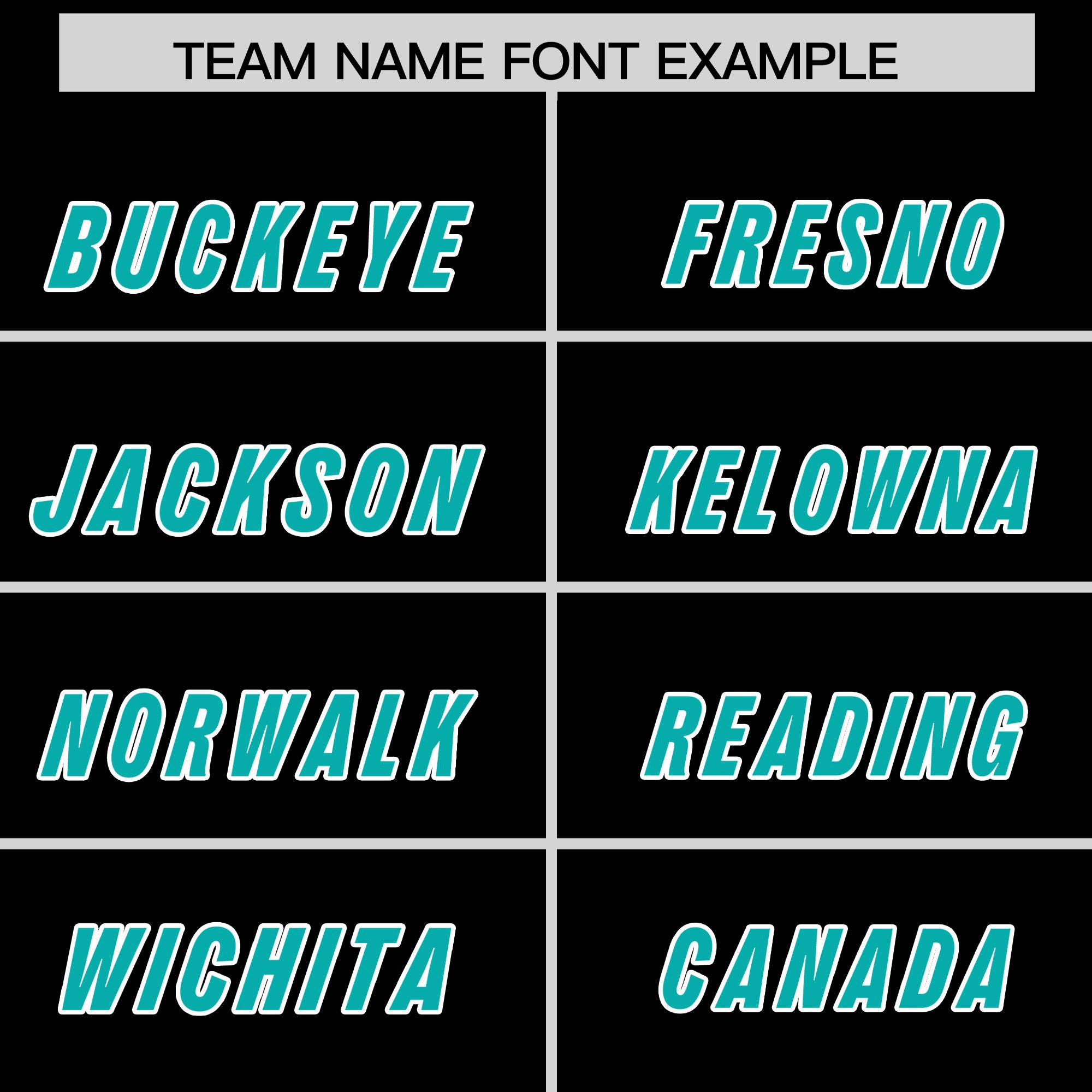 Custom Black Aqua and White Side Stripe Pattern Authentic American Football Jersey