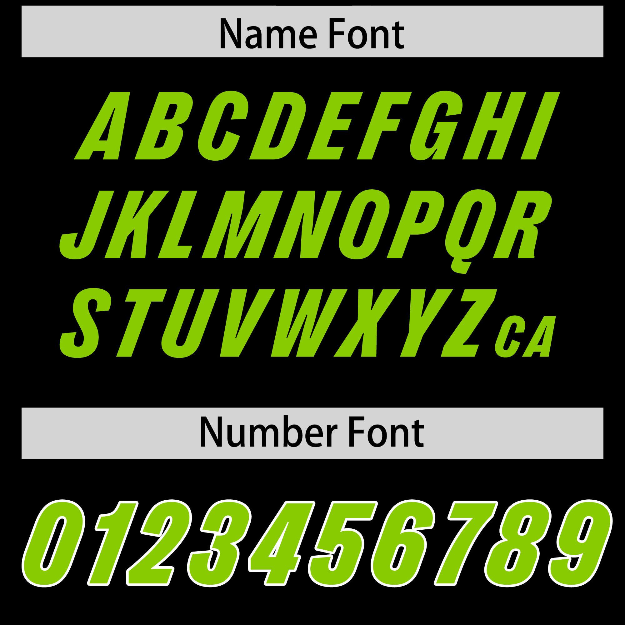 Custom Black Neon Green and White Side Stripe Pattern Authentic American Football Jersey
