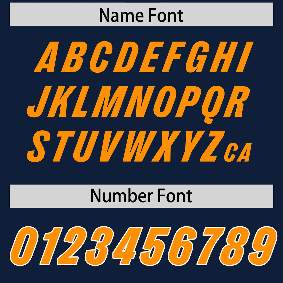 Custom Navy Orange and White Side Stripe Pattern Authentic American Football Jersey