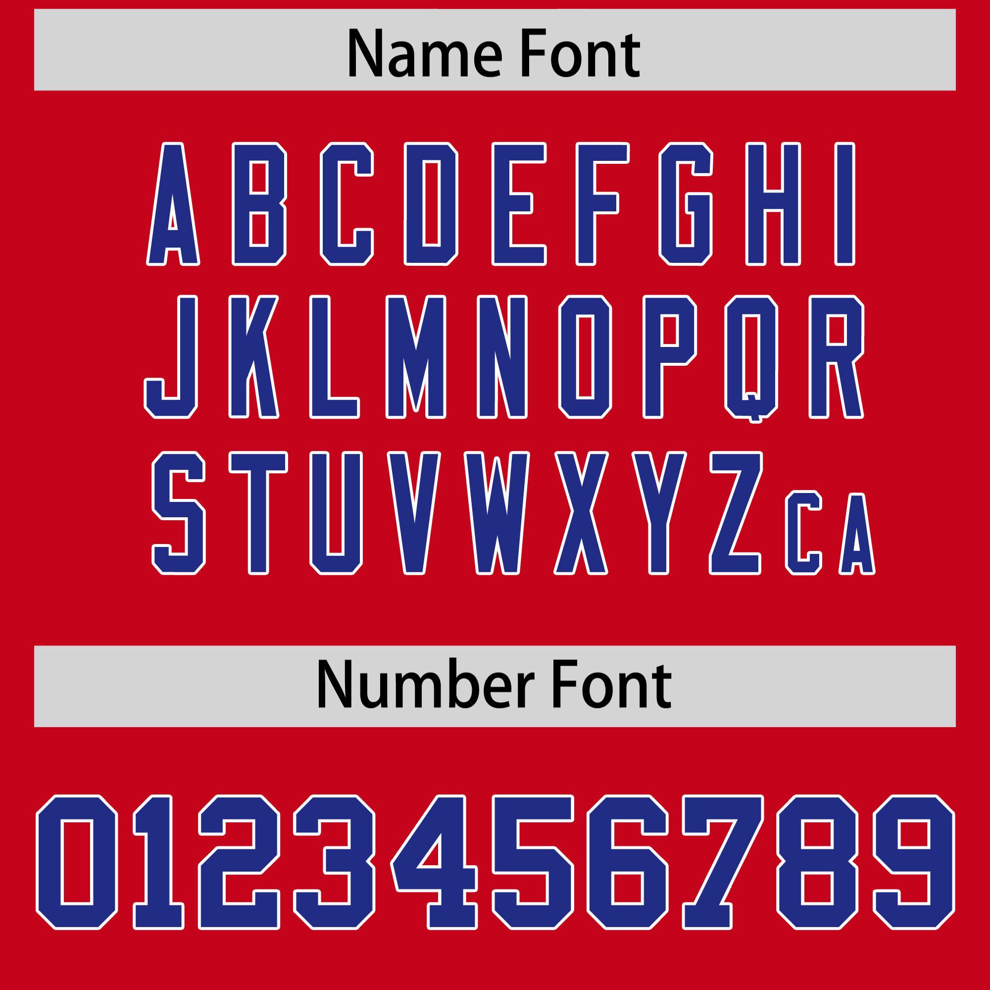 Custom Red Royal and White Side Stripe Pattern Authentic American Football Jersey