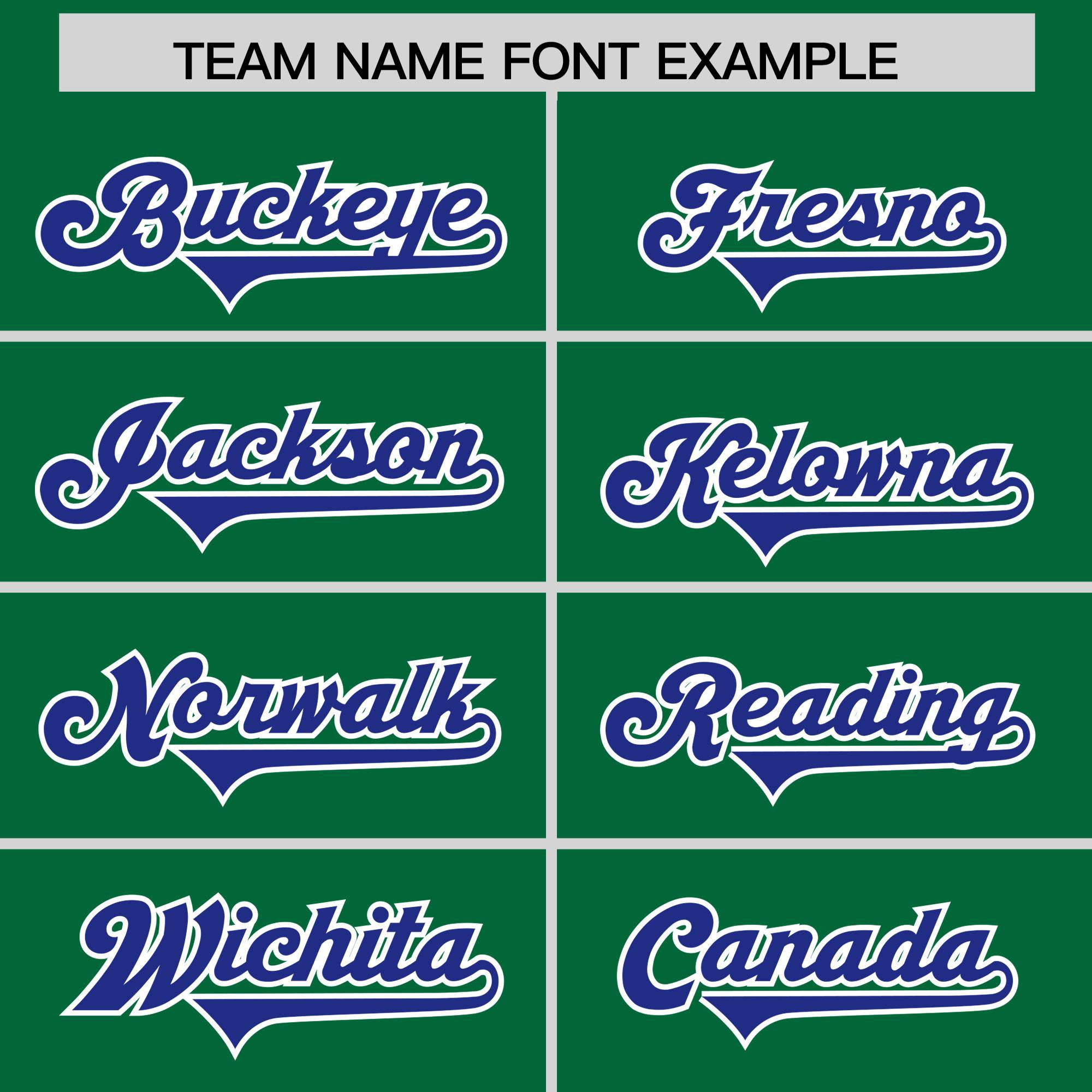 Custom Kelly Green Royal and White Side Stripe Pattern Authentic American Football Jersey