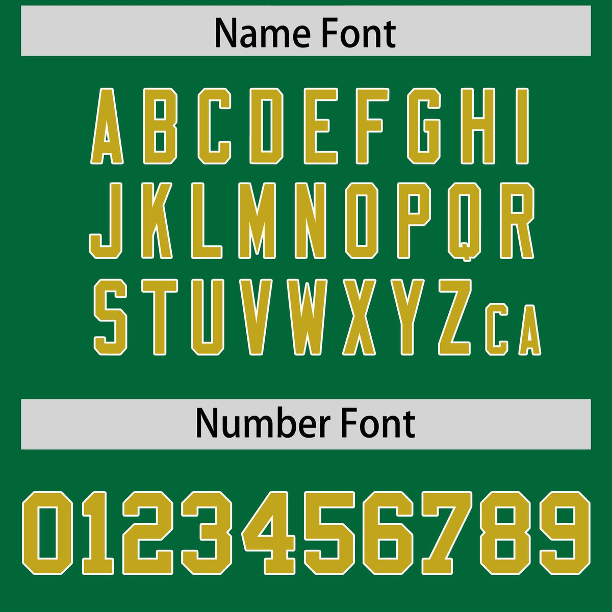 Custom Kelly Green Old Gold and White Side Stripe Pattern Authentic American Football Jersey