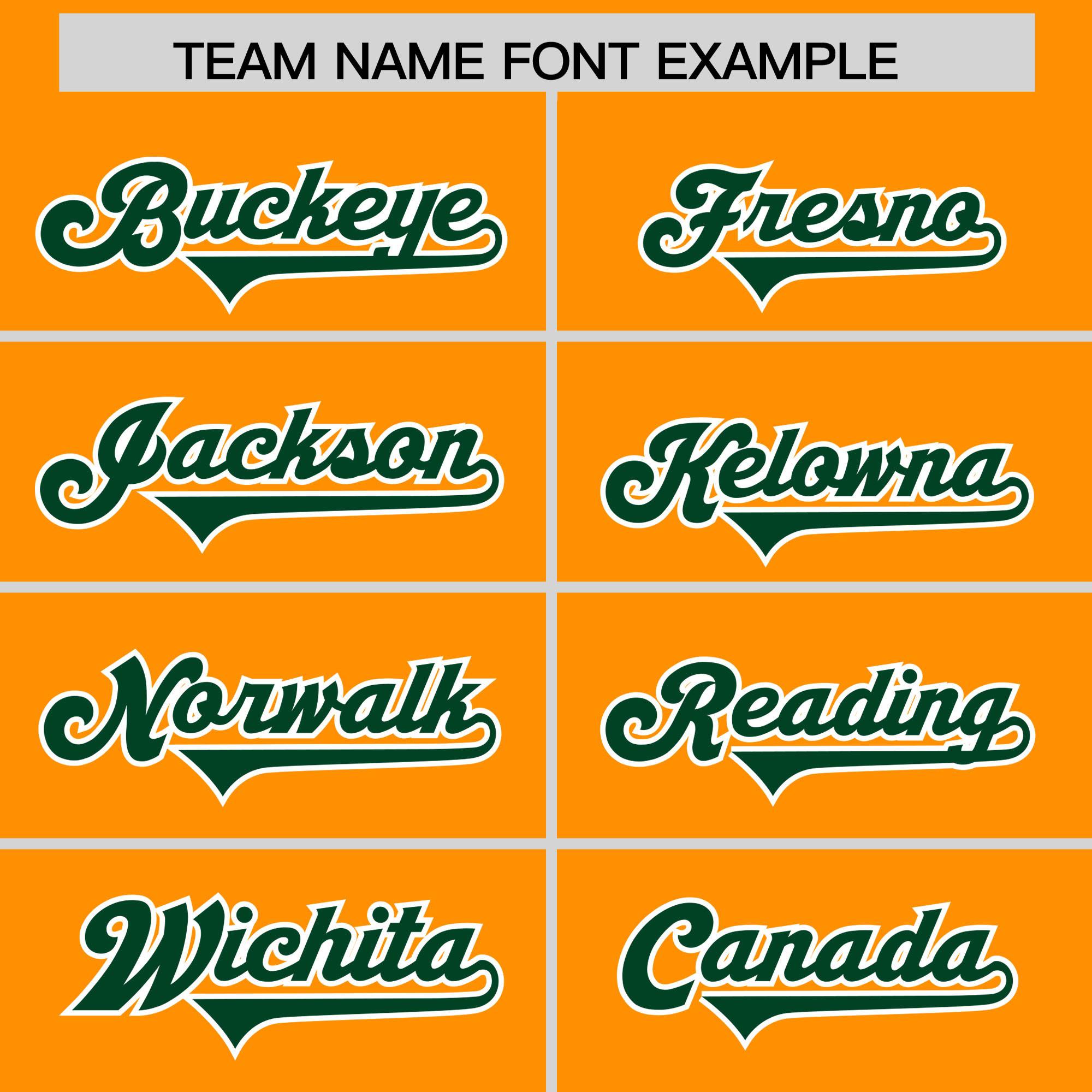 Custom Orange Green and White Side Stripe Pattern Authentic American Football Jersey