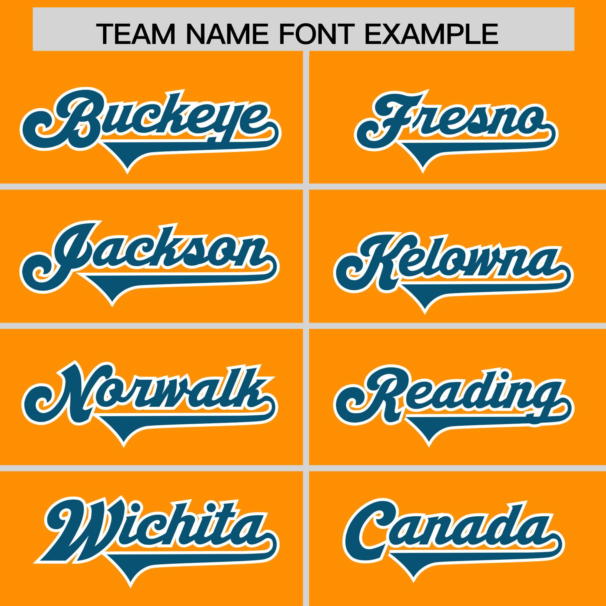 Custom Orange Panther Blue and White Side Stripe Pattern Authentic American Football Jersey