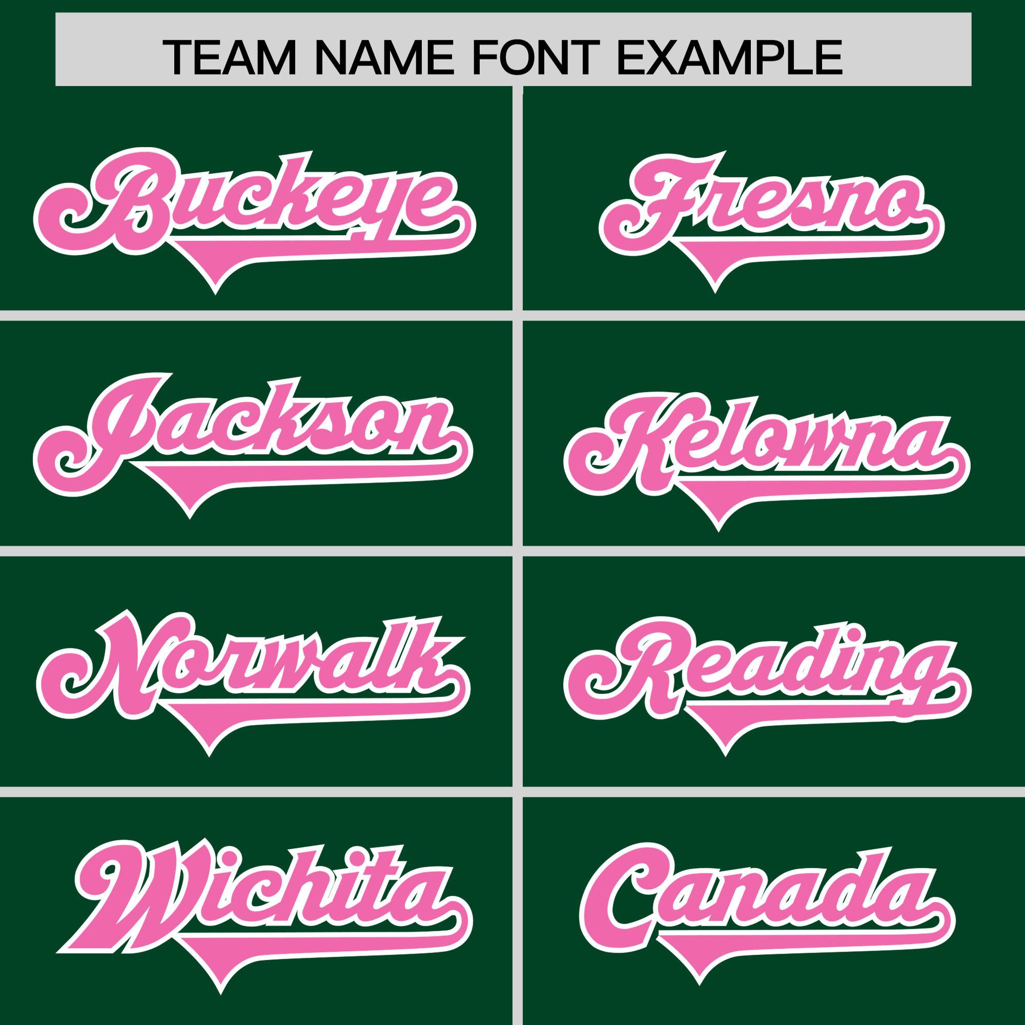 Custom Green Pink and White Side Stripe Pattern Authentic American Football Jersey