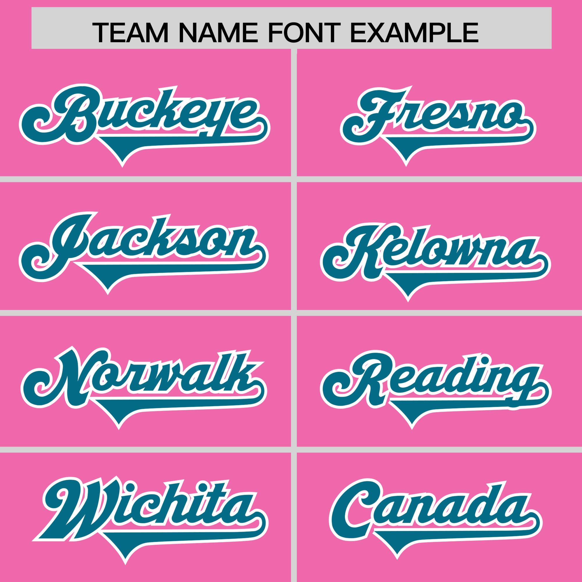 Custom Pink Aqua and White Side Stripe Pattern Authentic American Football Jersey
