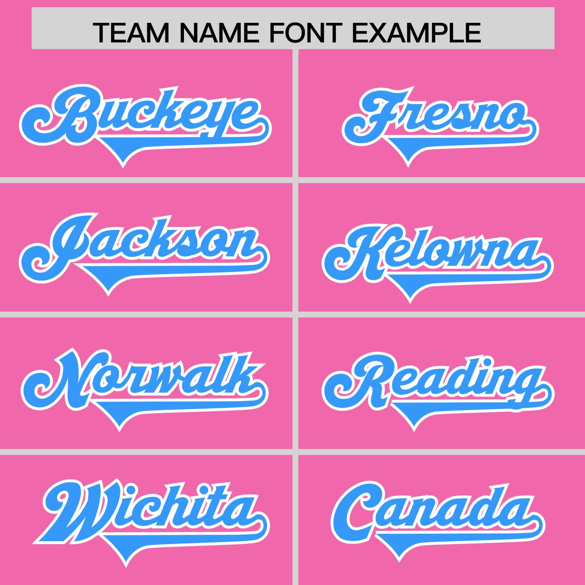 Custom Pink Light Blue and White Side Stripe Pattern Authentic American Football Jersey