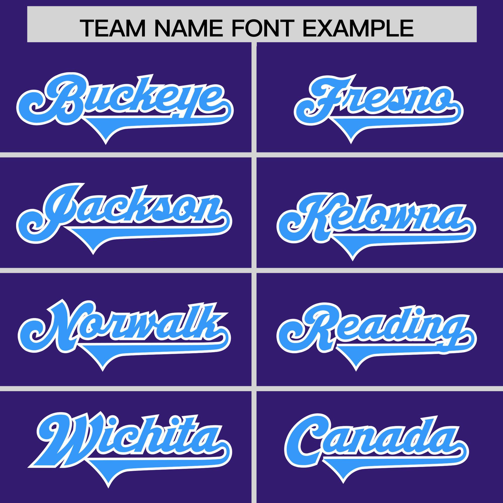 Custom Purple Light Blue and White Side Stripe Pattern Authentic American Football Jersey