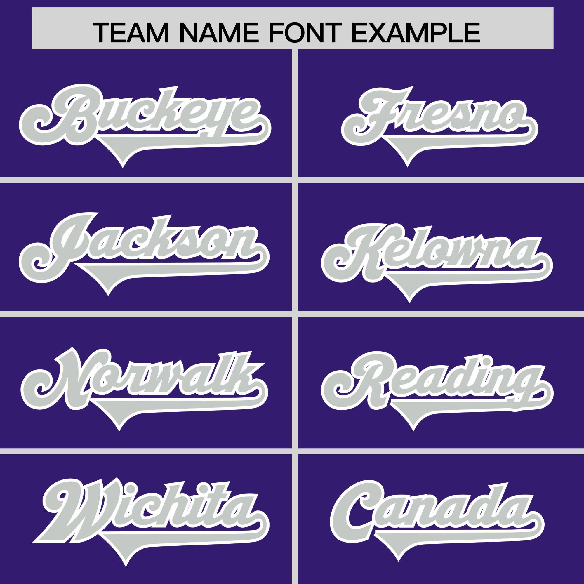 Custom Purple Gray and White Side Stripe Pattern Authentic American Football Jersey