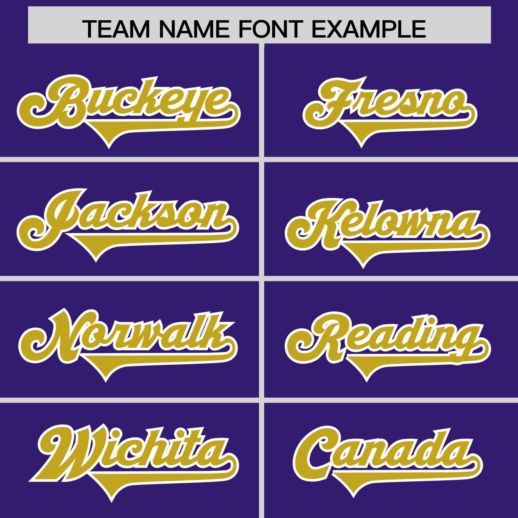 Custom Purple Old Gold and White Side Stripe Pattern Authentic American Football Jersey