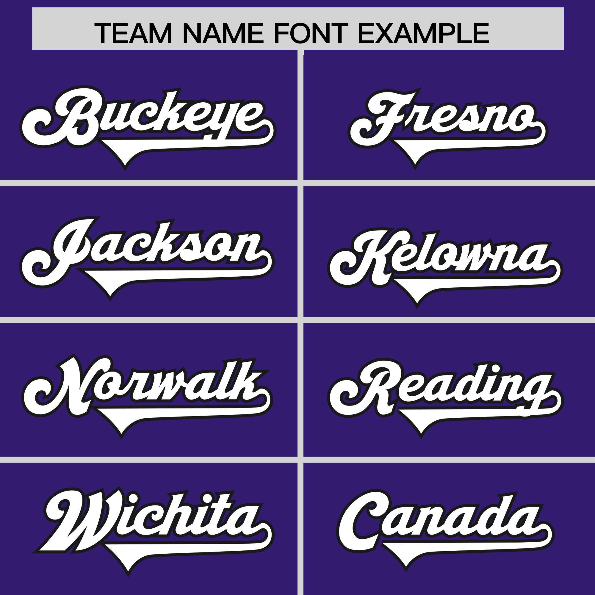 Custom Purple Black and White Side Stripe Pattern Authentic American Football Jersey
